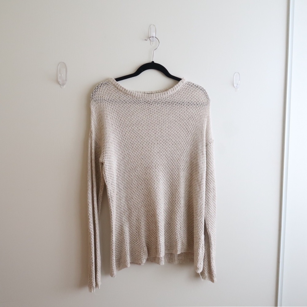BM Cream Oversized Knitted Sweater